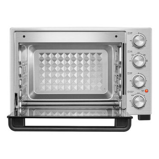 美的 T3-321B 美的电烤箱机械式家用多功能大容量32L 独立温控 热风循环 银色