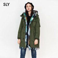 SLY 038BAK30-0910 撞色毛领大衣