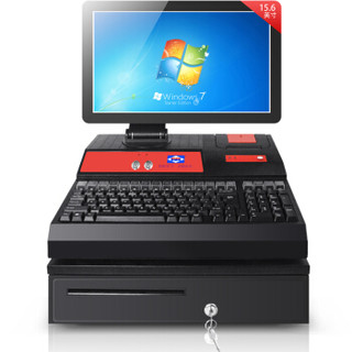 AIBAO 爱宝 收银机一体机 15.6英寸大屏 内嵌打印机 32G固态硬盘 送单机版服装 零售行业软件 AB-4800