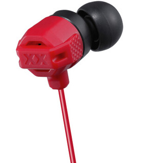 杰伟世（JVC）FR202 XX复古摇滚重低音手机通话音乐耳机 红色