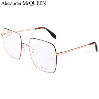 亚历山大·麦昆(Alexander(McQ)UEEN)眼镜框女 镜架 透明镜片金色镜框AM0227O 003 55mm