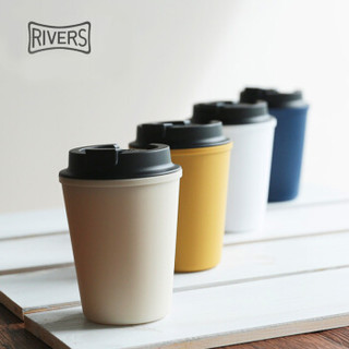 日本rivers sleek随手杯便携随行杯咖啡杯隔热防烫杯子水杯350ml米白色