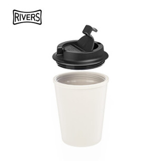 日本rivers sleek随手杯便携随行杯咖啡杯隔热防烫杯子水杯350ml米白色