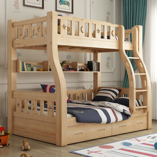 精冠 包安装 儿童上下床 双层实木高低床母子床简约松木床上下铺