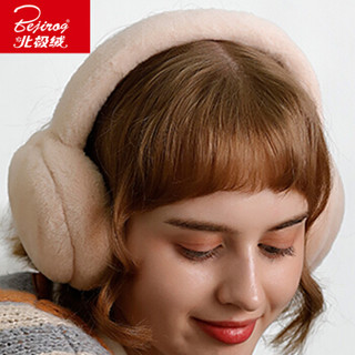北极绒耳罩女冬保暖可折叠耳套旅游户外登山运动防寒护耳06801 米色