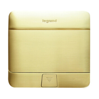 罗格朗地插座黄铜液压缓冲式双口电脑六类地插