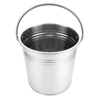 日兴（RIXING） 不锈钢桶304不锈钢水桶斜提加厚折叠桶提桶31*21.5*27cm    1个