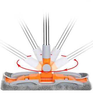贝利洁 夹布平板拖把 送2块布送刮刀 伸缩吸水拖把
