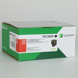 利盟（LEXMARK）74C3SK0 适用CS720/CS725DE彩机 原装黑色粉盒 高容7000页