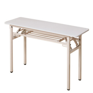 佐盛折叠桌子长条桌培训桌简易桌课桌电脑桌学习桌子会议桌双层纯白色