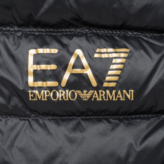 EA7 EMPORIO ARMANI 阿玛尼奢侈品男士立领绗缝羽绒马甲 8NPQ01-PN29Z-18F BLACK-0208 M