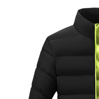 卡帝乐鳄鱼（CARTELO）男士棉衣时尚休闲简约保暖棉服外套5513黑绿2XL
