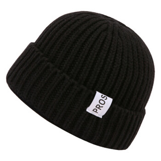 维多迪纳（vedordna）帽子男女毛线帽经典百搭秋冬保暖护耳亲子帽针织帽 MZ160 黑色 均码