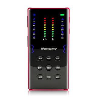 纽曼(Newsmy )S5 声卡套装手机麦克风专用直播设备全套变声器电脑主播K歌话筒喊麦唱歌录音 /尊红+悬臂支架