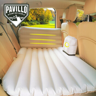 PAVILLO 车载充气床垫户外野营气垫床旅行SUV后排睡垫布面米色双护挡款 自驾游装备（送车载泵）69069
