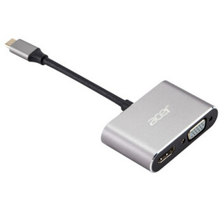 宏碁(acer)  Type-C扩展坞 USB-C转HDMI/VGA高清4K转换器 手机投屏器拓展坞 适用宏碁苹果小米华为笔记本投影