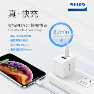 PHILIPS 飞利浦 DLP4321C 1A1C 充电器 18W