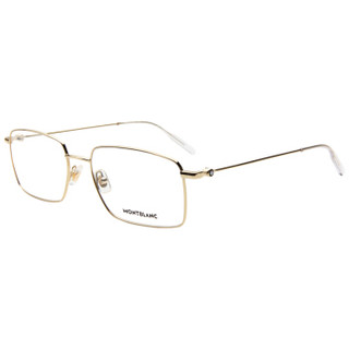 MontBlanc 万宝龙 男女款金色镜框金色镜腿光学眼镜架眼镜框 MB 0076O 005 57MM