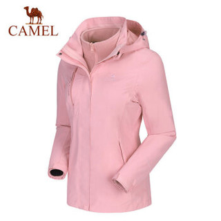 骆驼 CAMEL 户外冲锋衣2019秋冬新款男女潮牌外套三合一加绒加厚登山服 A9W246105 碳灰 男 XL