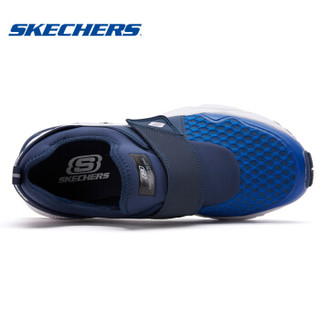 斯凯奇（Skechers）男款一脚套 厚底懒人休闲鞋 666046 黑色BLK 海军蓝色 41
