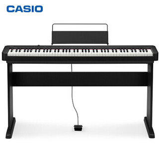 卡西欧（CASIO）电钢琴 CDP-S100BK时尚轻薄 88键立式入门便携式套机（ 黑色单机+木质琴架）