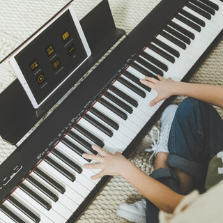卡西欧（CASIO）电钢琴 CDP-S100BK时尚轻薄 88键立式入门便携式套机（ 黑色单机+木质琴架）