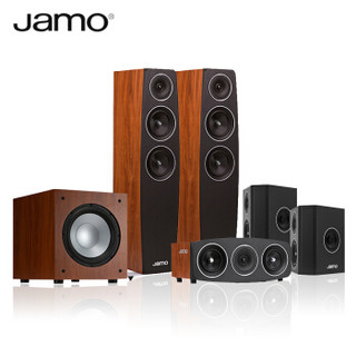 尊宝（JAMO）C95+C9CEN+C9SUR+J12 音响 音箱 新旷世 5.1声道木质无源落地式家庭影院 高保真（暗苹果色）