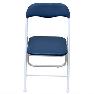 京居 折叠椅子休闲椅子家用办公书房培训靠背便携凳子电脑椅 1030款 优雅蓝