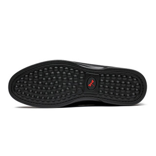 红蜻蜓 （RED DRAGONFLY ）舒适大众平底休闲男鞋皮棉鞋 WED96001 黑色加绒 42