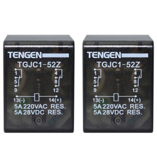 天正电气（TENGEN）小型电磁继电器 TGJC1-52Z D24V 带灯 /个  可定制