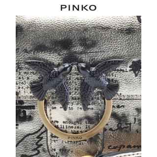 PINKO 品高 mini Love系列 1P21FCY5U8 涂鸦印花单肩包