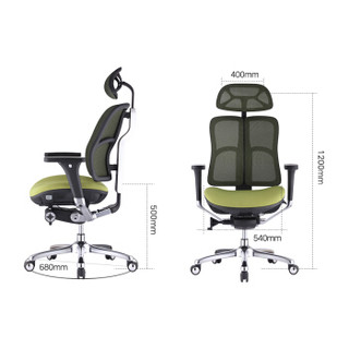 中伟（ZHONGWEI）电脑椅家用护腰转椅时尚简约休闲椅人体工学办公椅可升降-绿色