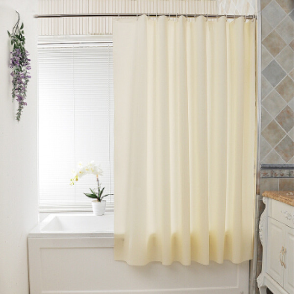 8m酒店浴室窗帘隔断帘送挂环粉黄色 tmj-554