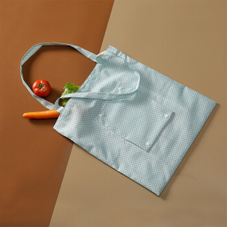 品力 旅行居家牛津布艺便携购物袋 大容量环保袋 可折叠外出备用袋 文艺蓝