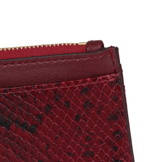 MICHAEL KORS 迈克·科尔斯 MK女包 MONEY PIECES系列 女士褐红色皮革零钱包卡包 32F8GF6D9N  OXBLD/MAROON
