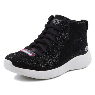 SKECHERS 斯凯奇 女子 LIFESTYLE系列 女士时尚短靴 66666037/BKW 36码 US6