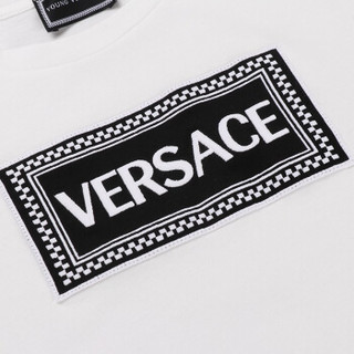 YOUNG VERSACE 范思哲 奢侈品童装 女童白色棉质logo短袖T恤 YVFTS295 Y0001 Y5017 S/10岁/140cm