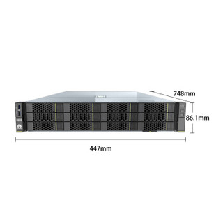 华为HUAWEI 机架式服务器 2288HV5 2U12盘 4116*2CPU 16G*4 4T*5SATA 550W双电 RAID0,1,5,6,10-1G 质保三年