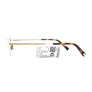 蔡司（ZEISS）镜架光学近视眼镜架男女款钛商务休闲眼镜框无框ZS-60003 F010金色56mm