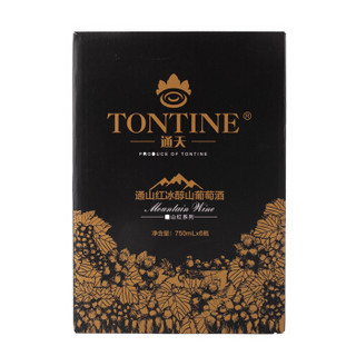 通天（TONTINE）通山红冰醇山葡萄酒 750ml*6 整箱装