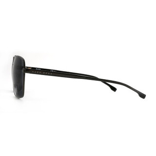 HUGO BOSS 雨果博斯 男款黑色镜框黑色镜腿灰色镜片眼镜太阳镜 1045/S V81IR 58MM