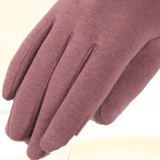 MAXVIVI 手套女 时尚保暖不倒绒触屏手套 WST743209豆沙