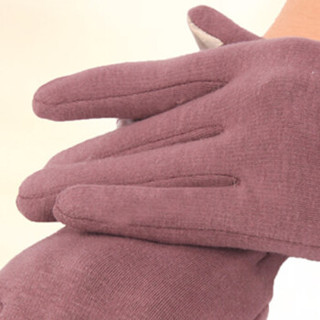 MAXVIVI 手套女 时尚保暖不倒绒触屏手套 WST743209豆沙