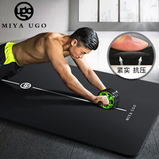 弥雅 瑜伽垫 男士健身垫防滑耐磨运动垫子加宽66cm加厚10mm含收纳包 黑色