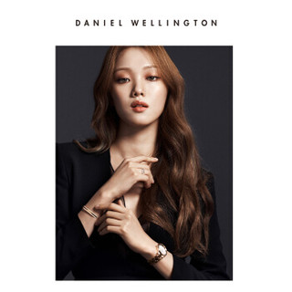 丹尼尔惠灵顿（DanielWellington）DW手表 28mm白盘时尚女表DW00100213+戒指尺寸：16+中号手镯（礼盒装）