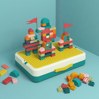 铭塔多功能趣味玩具箱 儿童婴儿益智玩具积木桌男孩女孩1-2-3岁宝宝 早教智力生日礼物