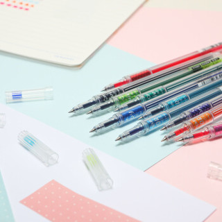 日本国誉（KOKUYO）日本进口学生中性笔·彩色速干·纤细款水笔签字笔 颜色随机0.4mm 1个装 WSG-PR301D