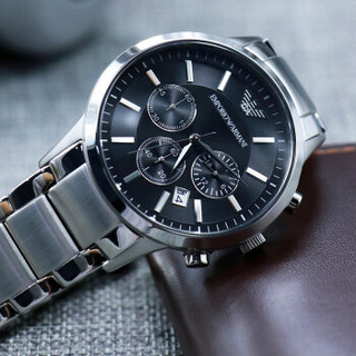EMPORIO ARMANI 手表 钢质表带休闲商务腕表