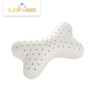 睡眠英雄（SleepHero）泰国进口天然乳胶枕头 骨头枕 汽车头枕 靠枕