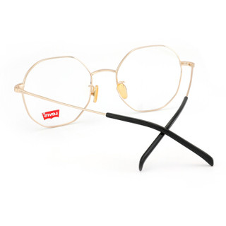 李维斯（Levi's）眼镜框 近视眼镜男女全框男复古时尚黑金眼镜近视光学镜架LS105331ZS-C01-53mm